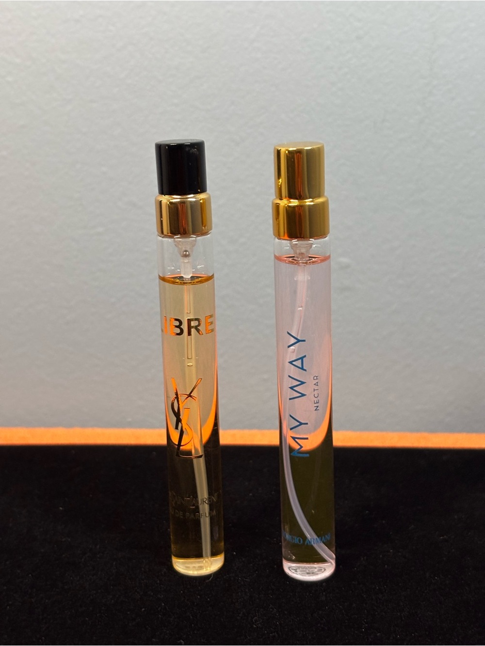 Yves Saint Laurent Libre and Giorgio Armani Travel Spray Set (Un-Boxed)